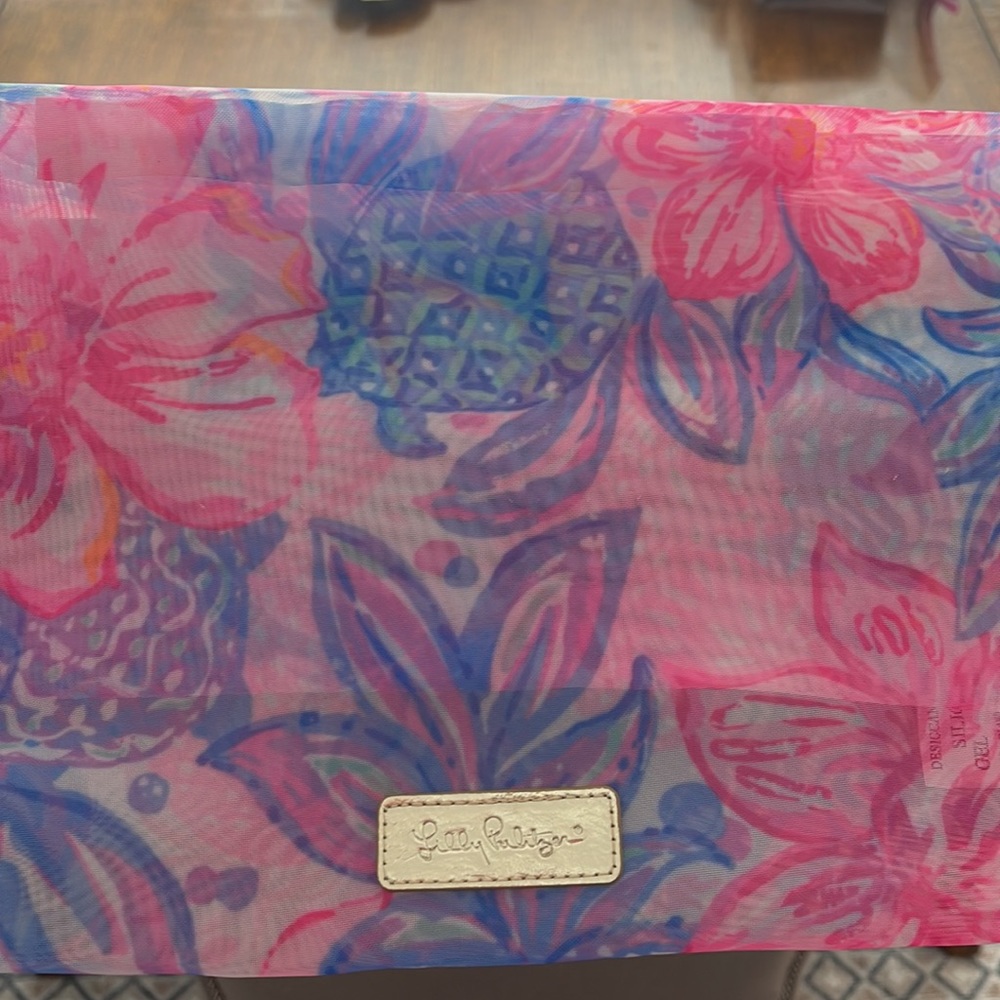 🩷 Lilly Pulitzer 🩷 NWT 🩷 Bright Pink & Blue Mesh Tote 🩷 In packaging 🩷 - Picture 11 of 11
